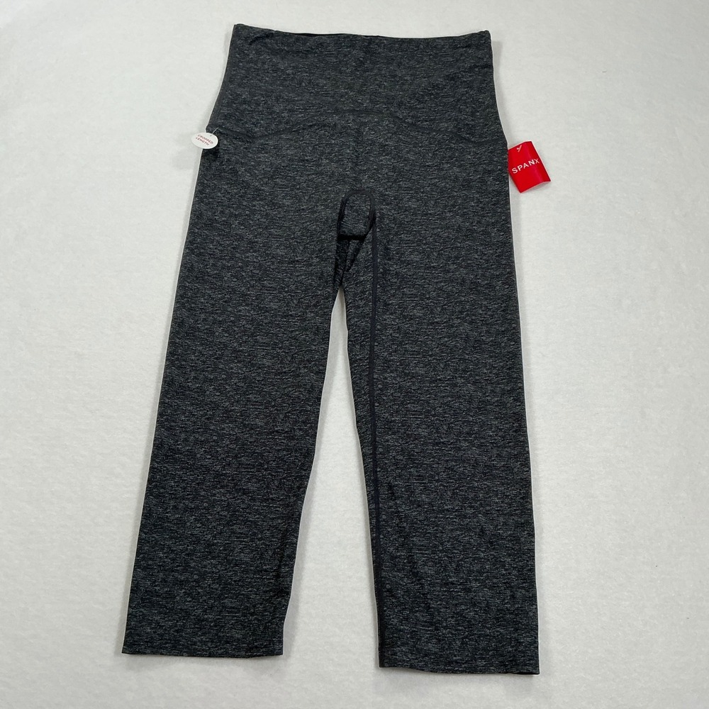Spanx Active Compression Crop Leggings Heather Gray High Waist 50123R Large NWT